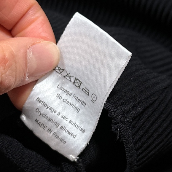 Nina Ricci Reverse 1/4 Ribbed Mock Neck Viscose Stretch L/S Shirt Womens Medium - Picture 10 of 11